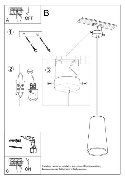 Lampada a Sospensione GULCAN E27 in Ceramica Bianca