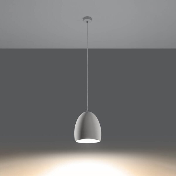 Lampada a Sospensione FLAWIUSZ E27 in Ceramica Bianca
