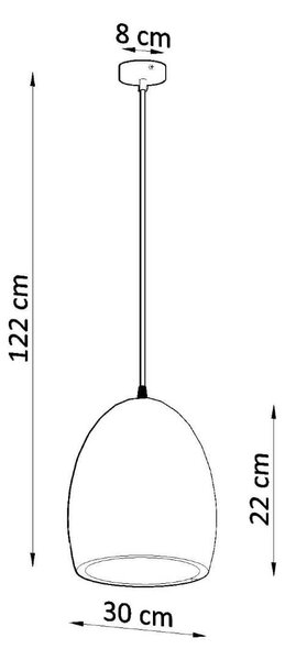 Lampada a Sospensione FLAWIUSZ E27 in Ceramica Bianca