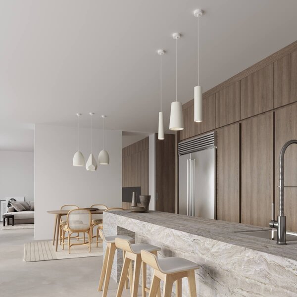 Lampada a Sospensione ELECTRA GU10 in Ceramica Bianca