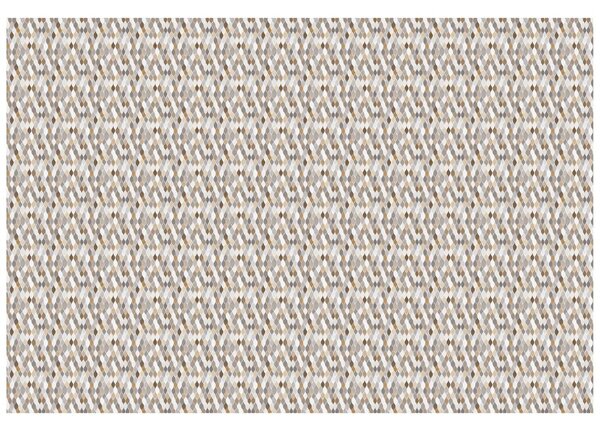 Carta da parati – Geometria marrone-beige su grigio