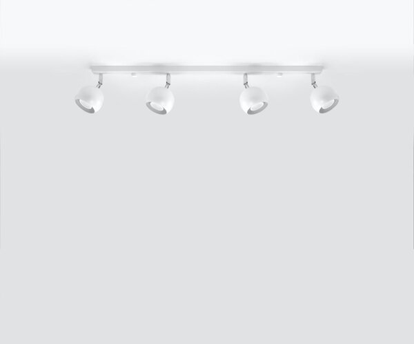 Lampada da soffitto 4xGU10 OCULARE 4L Orientabile in Acciaio