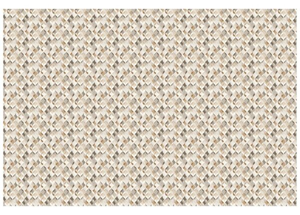 Carta da parati – Geometria beige con effetto tridimensionale