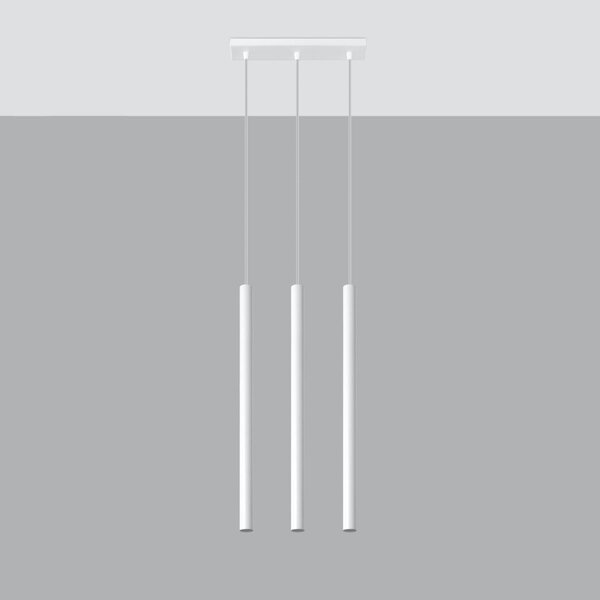 Lampadario a Sospensione 3xG9 PASTELO 3 in Acciaio