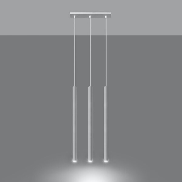 Lampadario a Sospensione 3xG9 PASTELO 3 in Acciaio