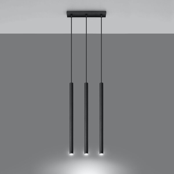 Lampadario a Sospensione 3xG9 PASTELO 3 in Acciaio