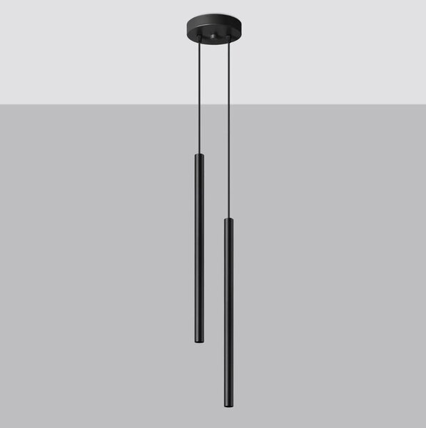 Lampadario a Sospensione 2xG9 PASTELO 2 in Acciaio