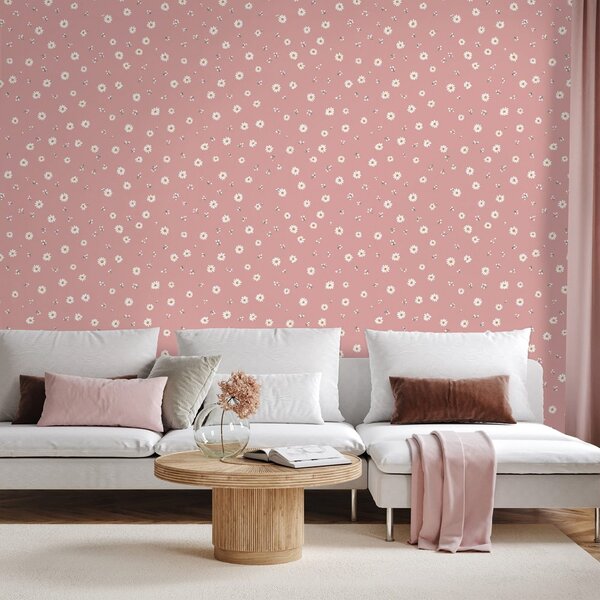 Carta da parati – Piccoli fiori rosa