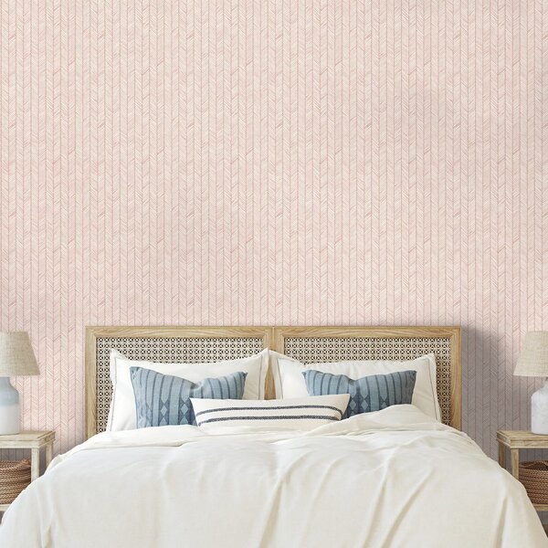Carta da parati – Delicati motivi geometrici rosa