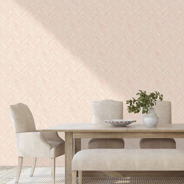 Carta da parati – Elegante texture beige intrecciata