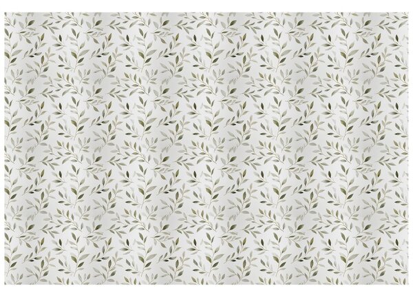 Carta da parati – Delicate foglie d'olivo su grigio