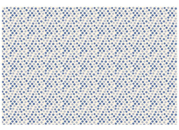 Carta da parati – Pois blu su sfondo beige