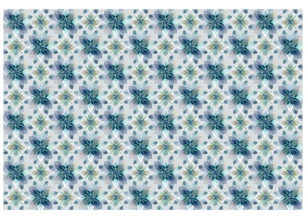 Carta da parati – Fiori blu ad acquerello