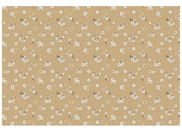 Carta da parati – Campo floreale su sfondo beige