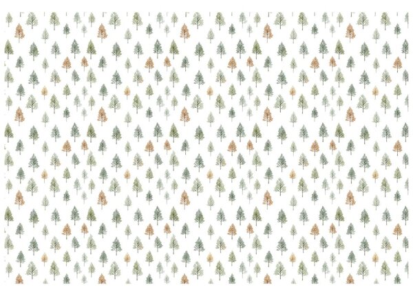 Carta da parati – Alberi di foresta pastello
