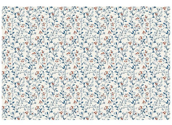 Carta da parati – Fiori delicati su sfondo bianco