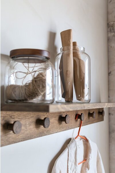 Appendiabiti da parete in rovere marrone con ripiano 90 cm Showcase - Mette Ditmer Denmark