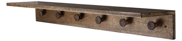 Appendiabiti da parete in rovere marrone con ripiano 90 cm Showcase - Mette Ditmer Denmark