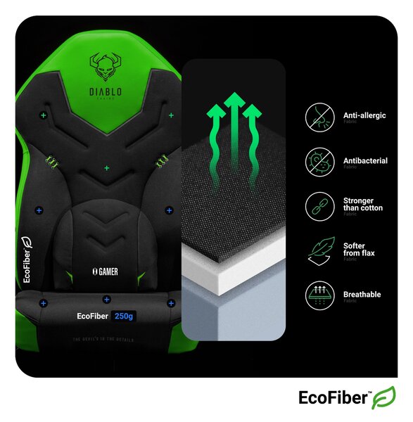 Sedia Da Gaming Diablo X-Gamer 2.0 Normal Size: Green Emerald
