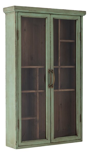 Vetrina verde in legno di abete 13,5x80 cm Hazem - Bloomingville