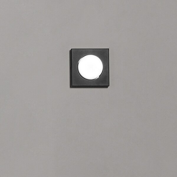 Plafoniera Moderna Bottone Metallo Nero Opaco 1 Luce Gx53 Ip20