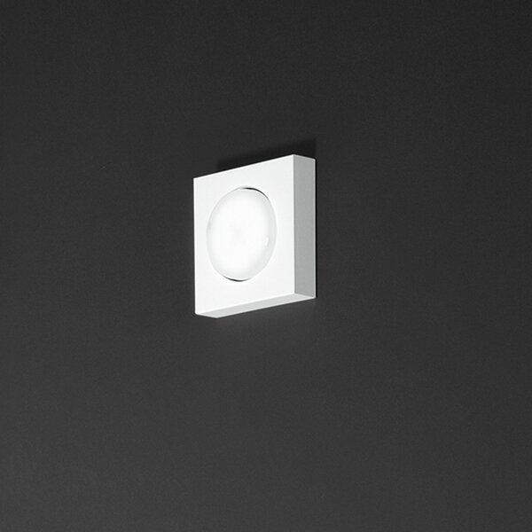 Plafoniera Moderna Bottone Metallo Bianco Opaco 1 Luce Gx53 Ip20