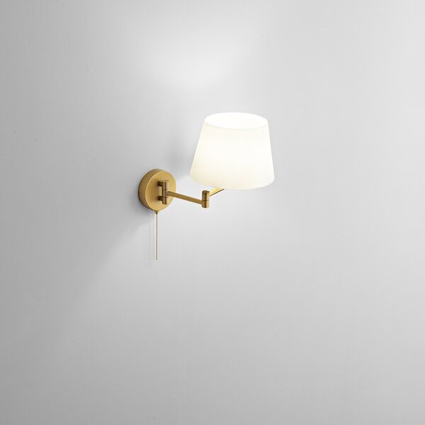 Applique Contemporanea Crane Metallo Oro Tessuto 1 Luce E14 Ip20