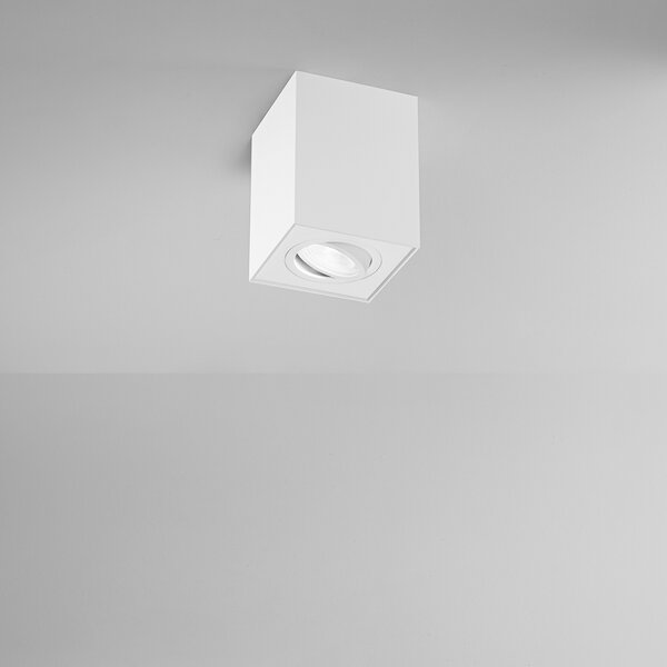 Plafoniera Moderna Centric Metallo Bianco Opaco 1 Luce Gu10 Ip20 Orientabile
