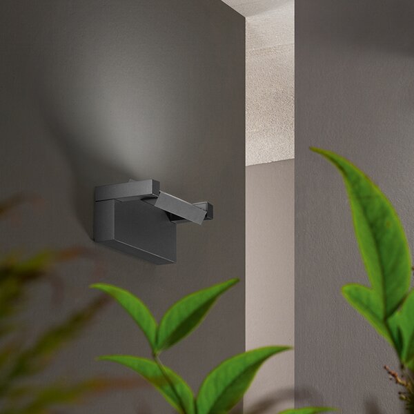 Applique Esterno Moderna Display Alluminio Antrcite Led 20W Cct Ip65