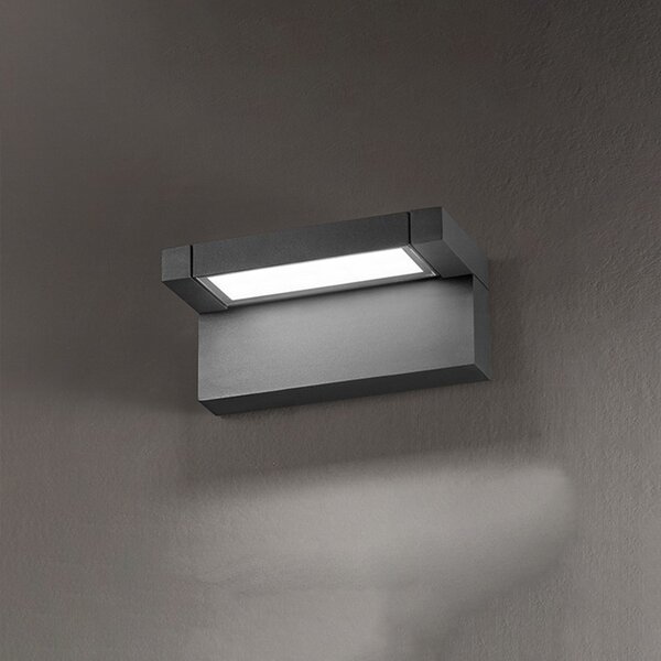 Applique Esterno Moderna Display Alluminio Antrcite Led 36W Cct Ip65