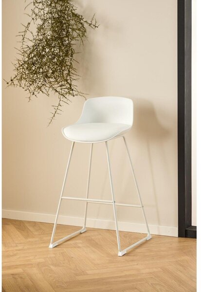 Sgabello da bar bianco (altezza della seduta 76 cm) Tina – Actona