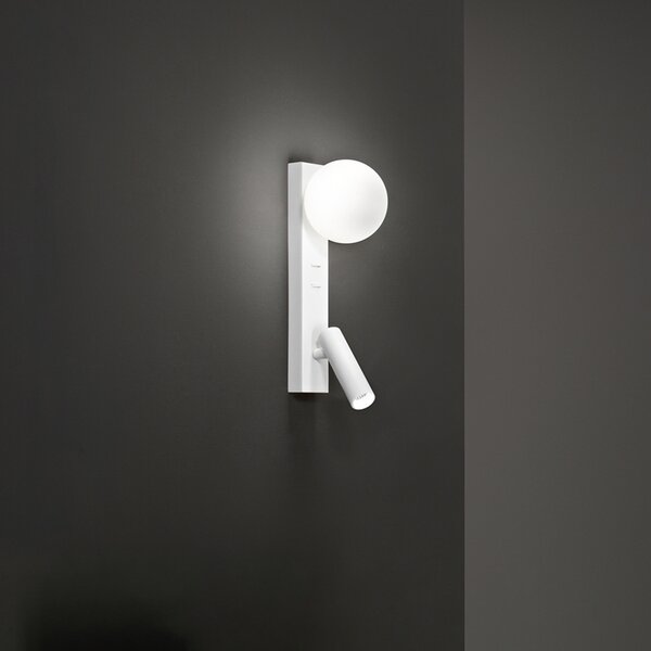 Applique Moderna Fog Metallo Bianco Opaco Luce Led G9 Ip20