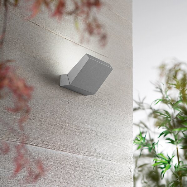 Applique Esterno Moderna Giro Alluminio Grigio Cemento Led 14W 3000K Ip54