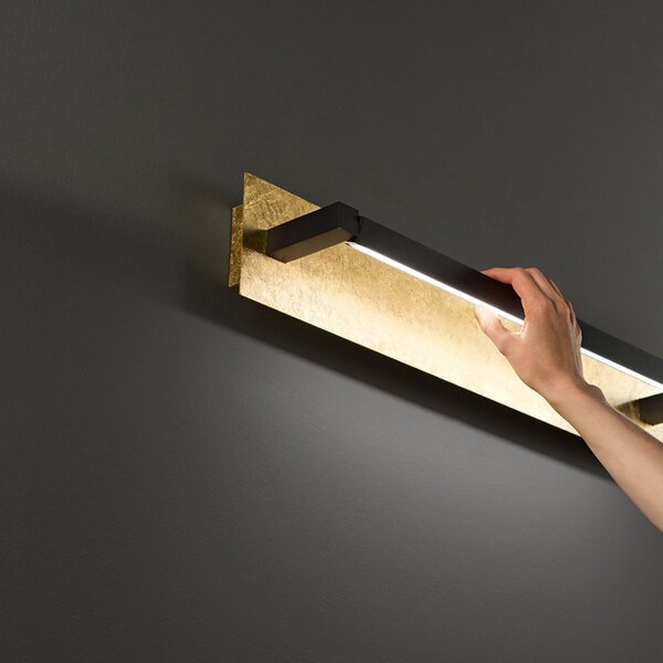 Applique Moderna Foglia Metallo Foglia Oro Led 12W Ip20