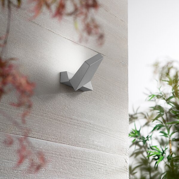 Applique Esterno Moderna Giro Alluminio Grigio Cemento Led 14W 3000K Ip54