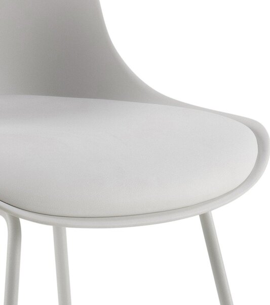 Sgabello da bar bianco (altezza della seduta 76 cm) Tina – Actona