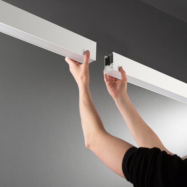 Plafoniera Moderna Grid Alluminio Bianco Led 20W Dimmerabile Ip20