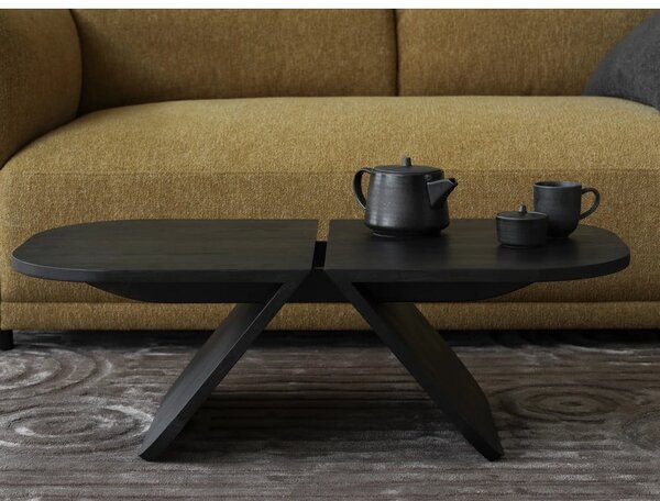 Tavolino da salotto nero in rovere massiccio 54x100 cm Avio – Blomus