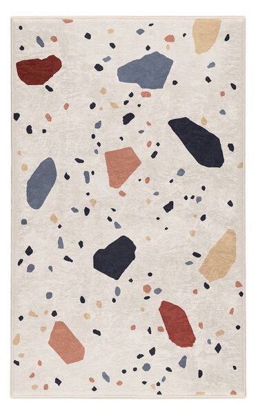 Tappeto color crema lavabile 80x150 cm Cracked Terrazzo – Mila Home