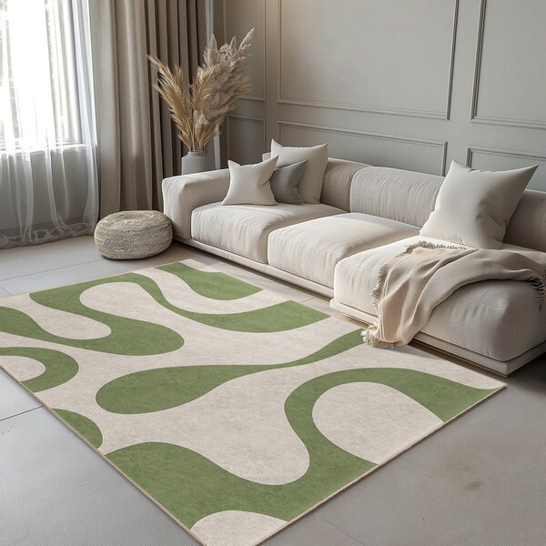 Tappeto verde lavabile 80x150 cm Matcha Latte – Mila Home