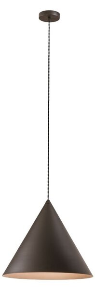 Sospensione Minimal Iconic Metallo Grigio Marrone 1 Luce E27 Ip20 D40