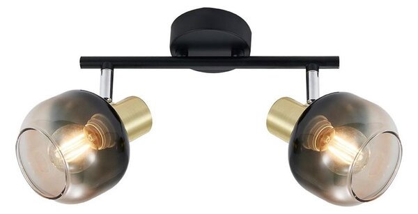 Prezent 27514 - Faretto PEGAS 2xE14/40W/230V nero/fumé