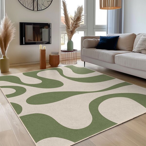 Tappeto verde lavabile 80x150 cm Matcha Latte – Mila Home