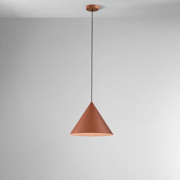 Sospensione Minimal Iconic Metallo Terracotta 1 Luce E27 Ip20 D40