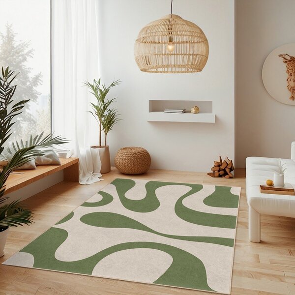 Tappeto verde lavabile 80x150 cm Matcha Latte – Mila Home