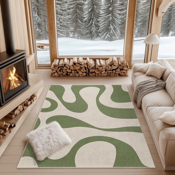 Tappeto verde lavabile 80x150 cm Matcha Latte – Mila Home