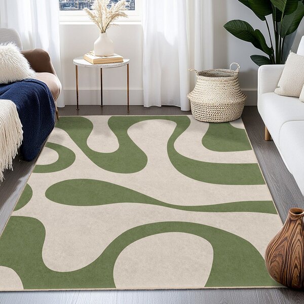 Tappeto verde lavabile 80x150 cm Matcha Latte – Mila Home