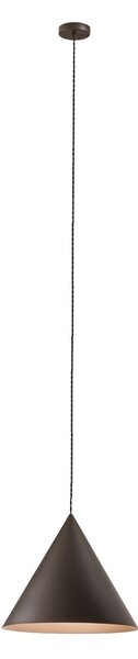Sospensione Minimal Iconic Metallo Grigio Marrone 1 Luce E27 Ip20 D30