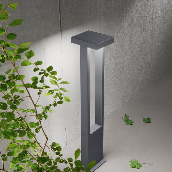 Paletto Esterno Moderno Kapp Alluminio Antracite Led 14W 3000K Ip65