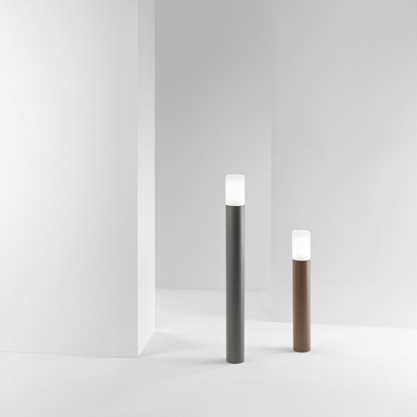 Paletto Esterno Contemporaneo Alluminio Antracite 1 Luce E27 Ip54 H90